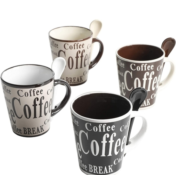 Mr.Coffee Bareggio Mug and Spoon Set, Café Americano - Picture 6 of 10